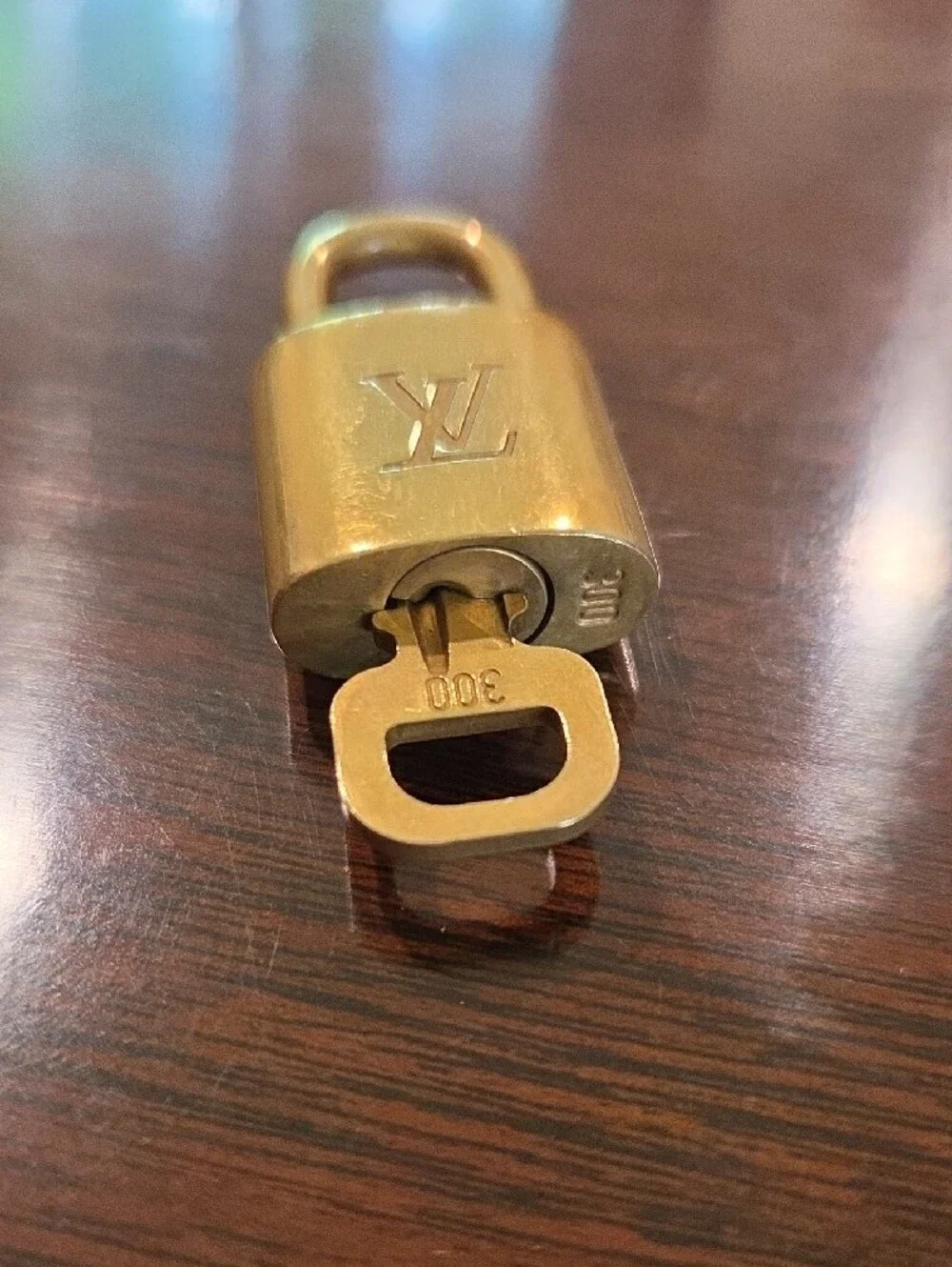 Louis Vuitton Brass Tone Padlock with Key #300